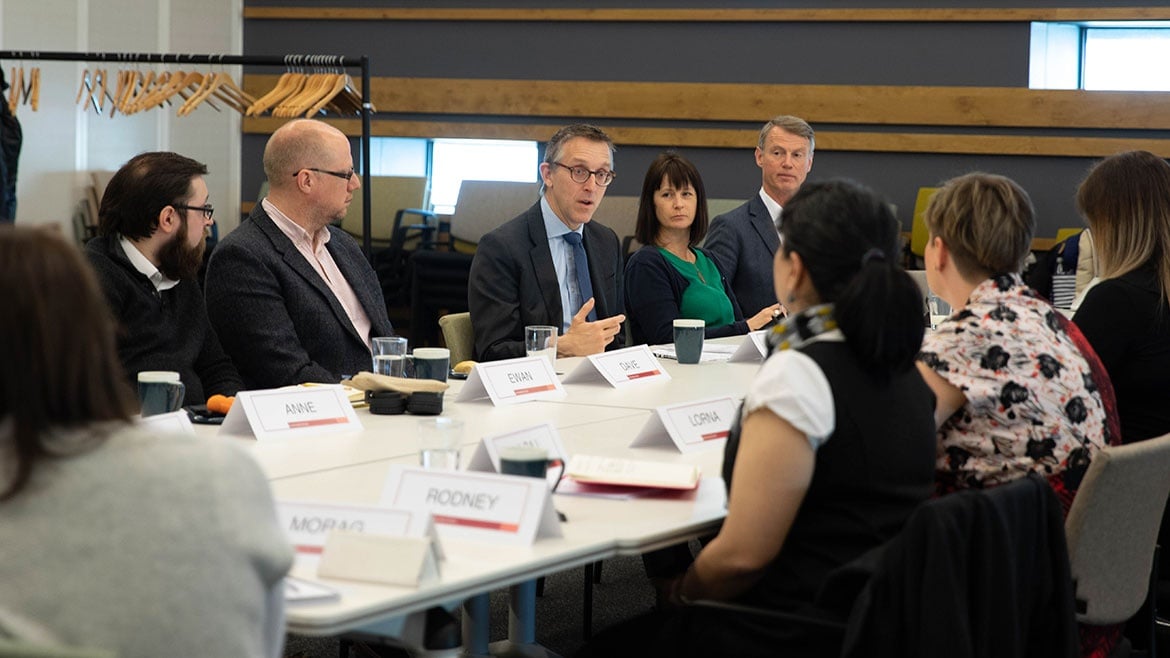 Community event and meeting scene