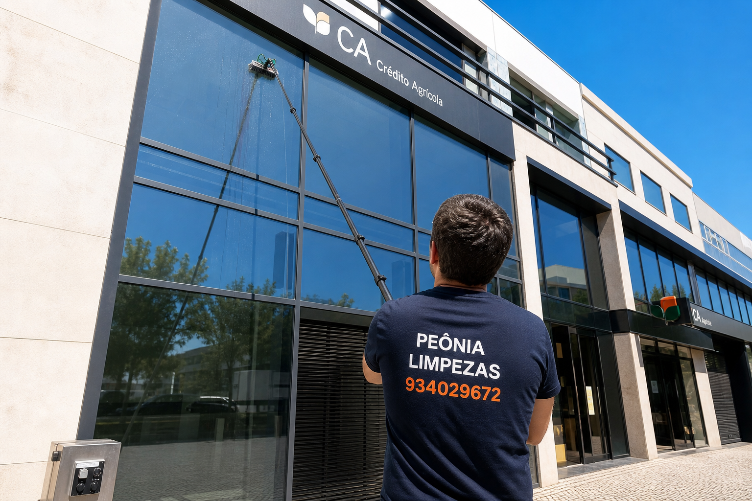 Fachada comercial limpa