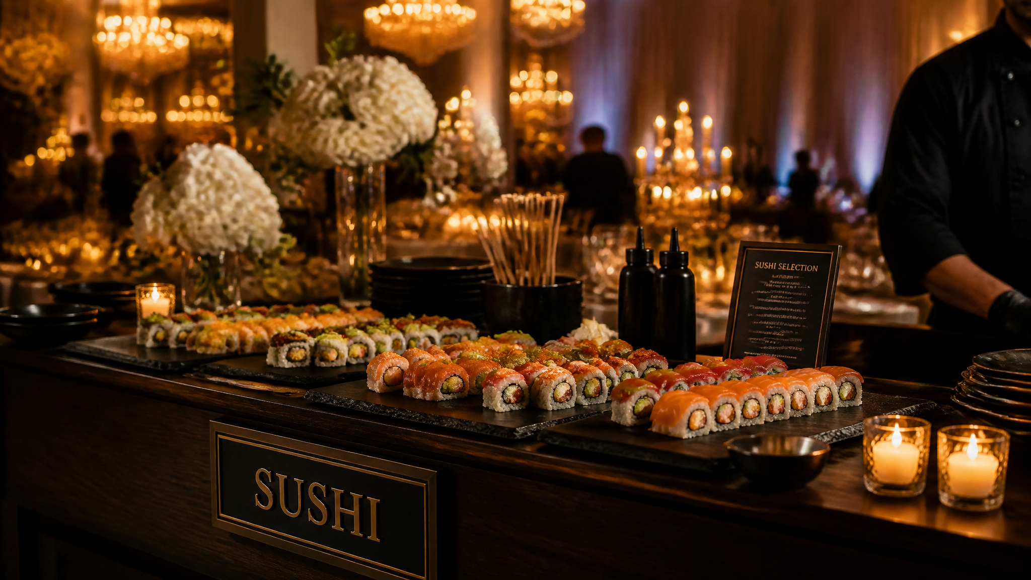 RA Experience sushi event setup