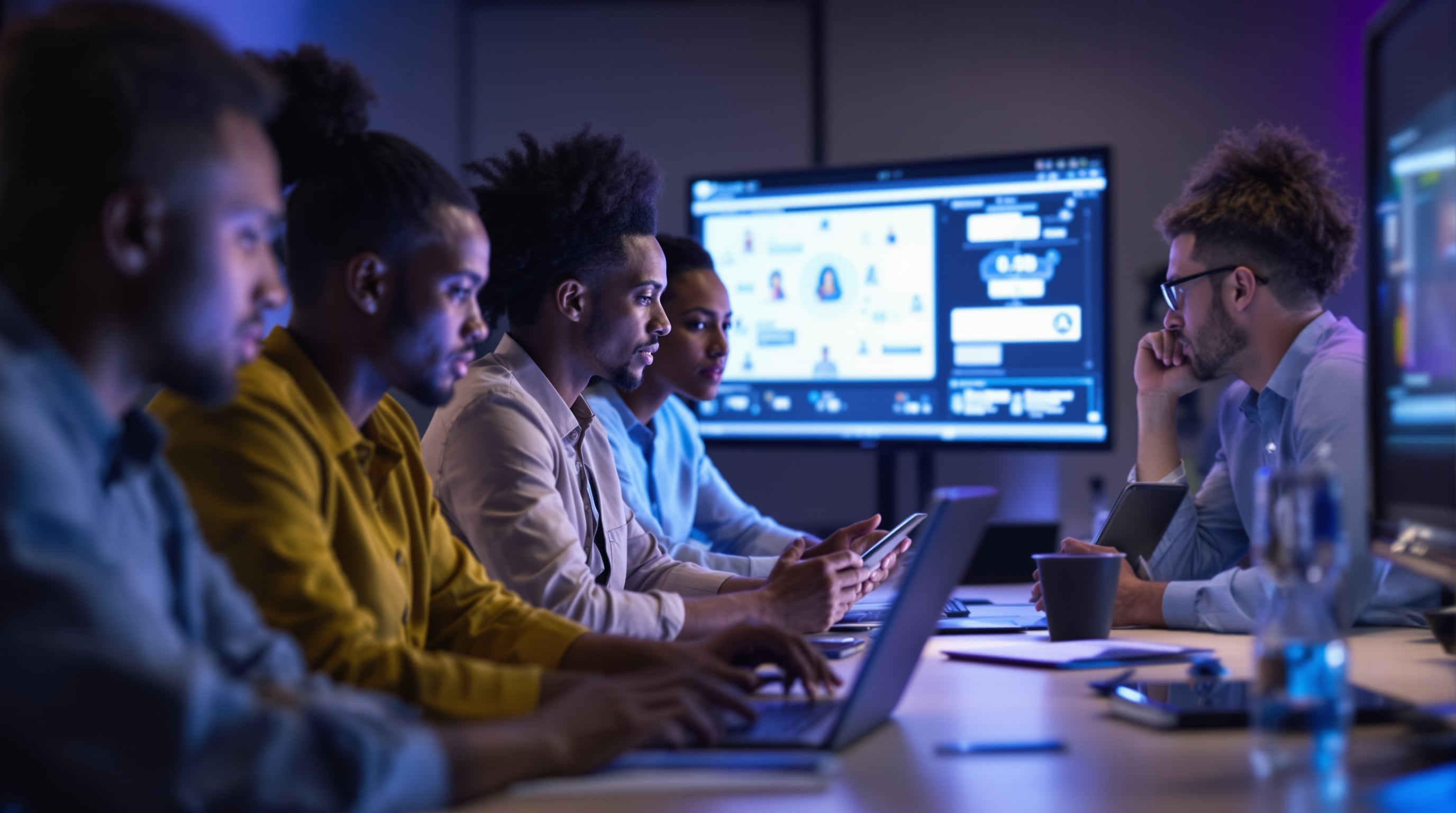 Leaders in a live online training session