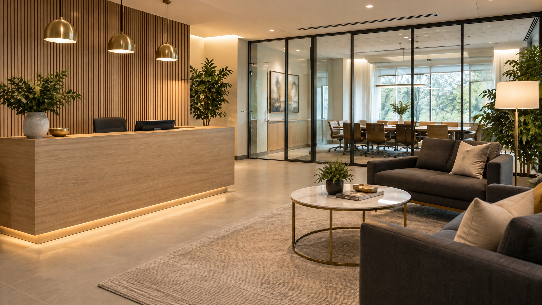 Professional office reception area