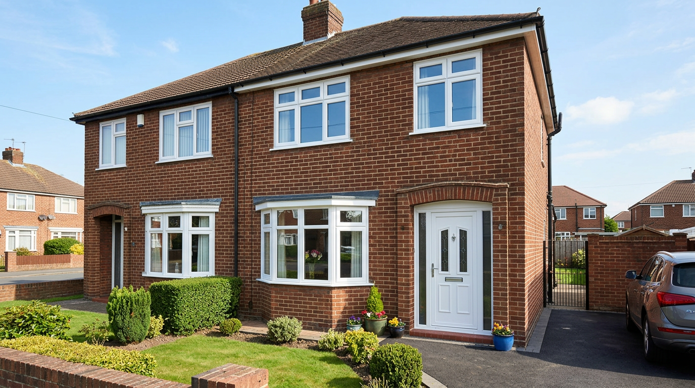 uPVC & Windows on a UK home by Welsh Roofing and Building