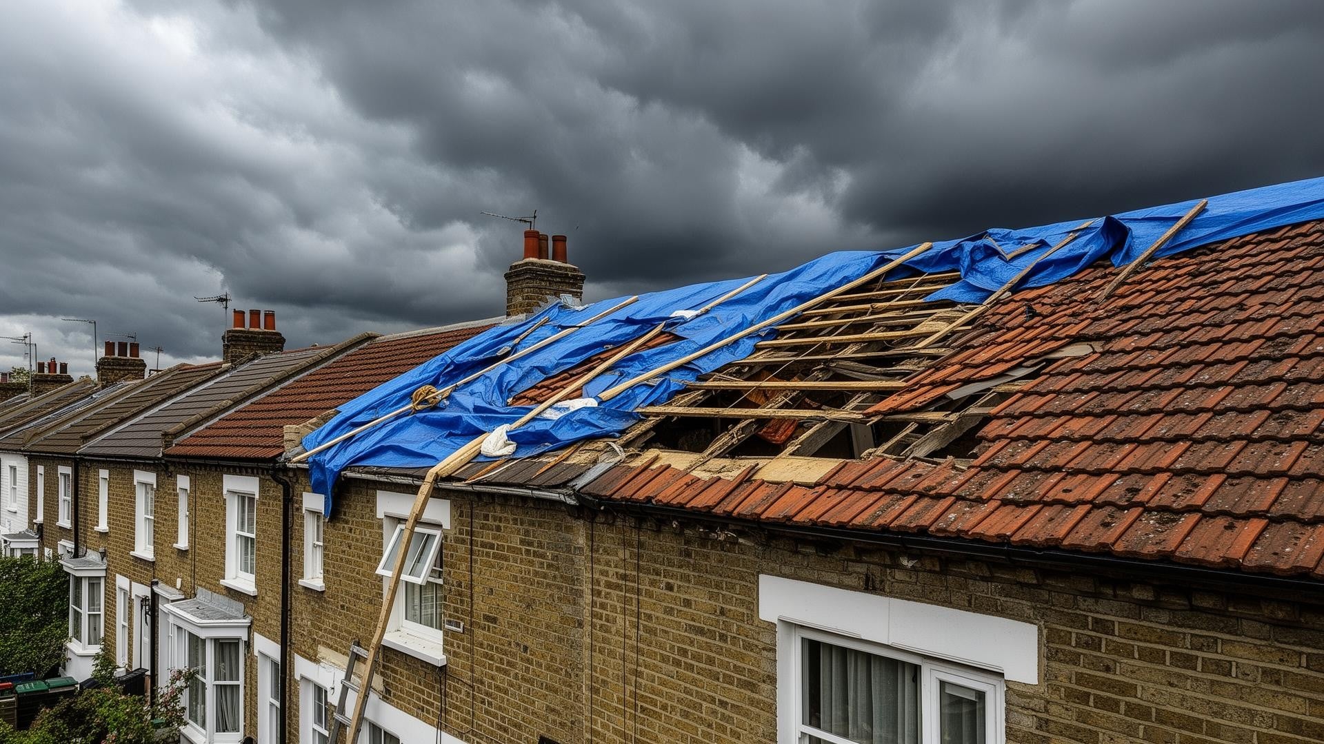 Emergency Roofing on a UK home