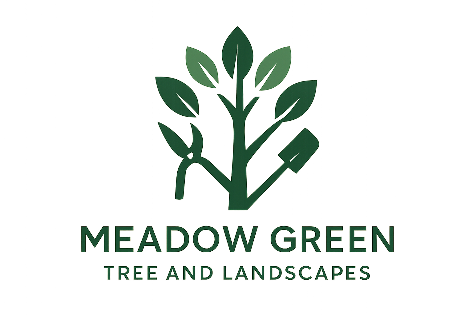 Meadow Green Tree and Landscapes Logo