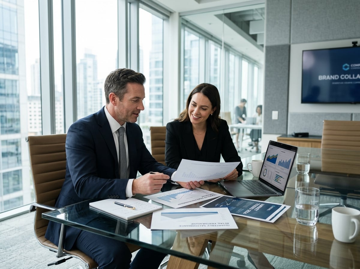 A brand team and a retail buyer reviewing a category plan together