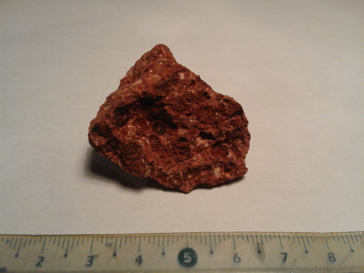 Reddish bauxite ore