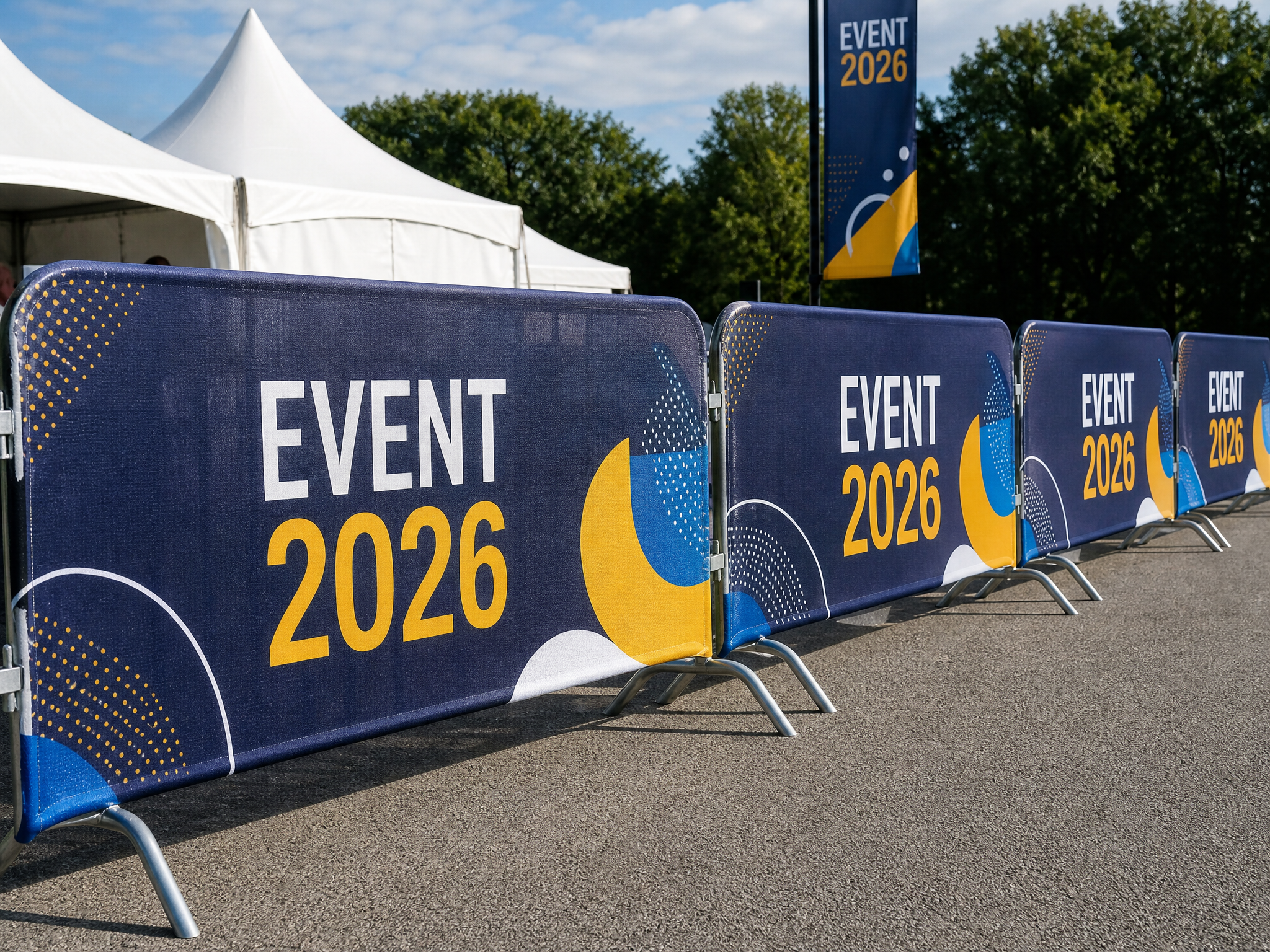 Crowd barrier covers