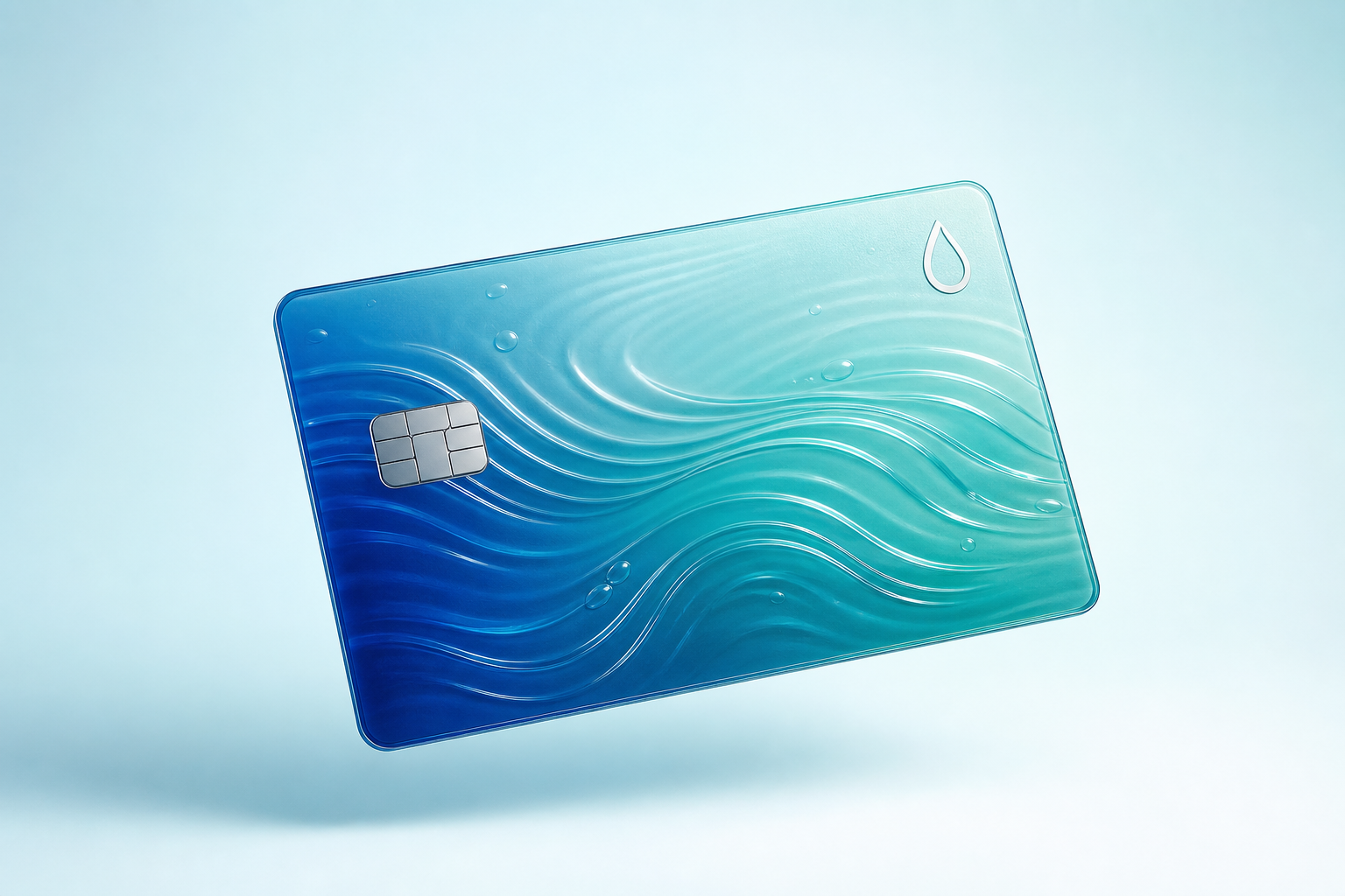 Water Credit Union Ocean Blue debit card design