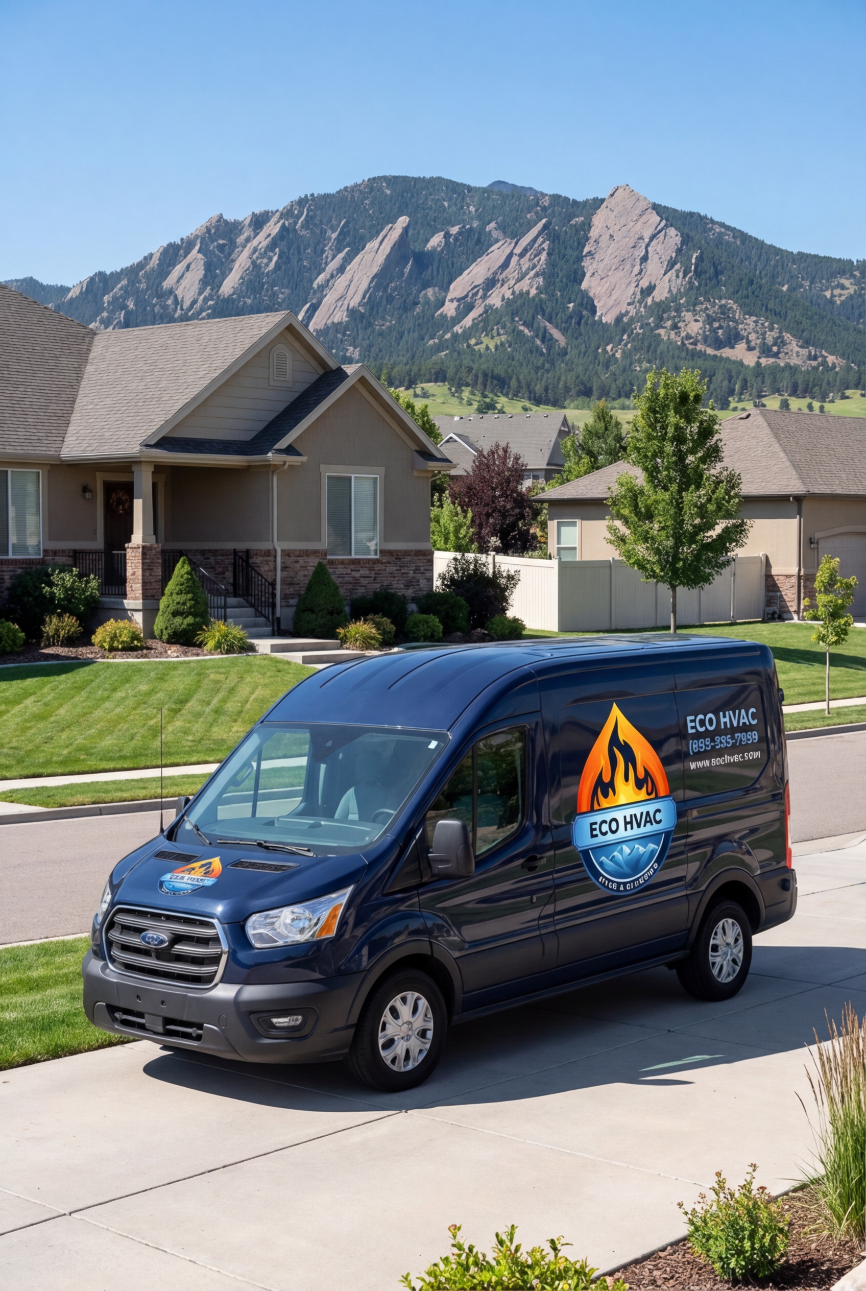 ECO HVAC service van in Denver, Colorado