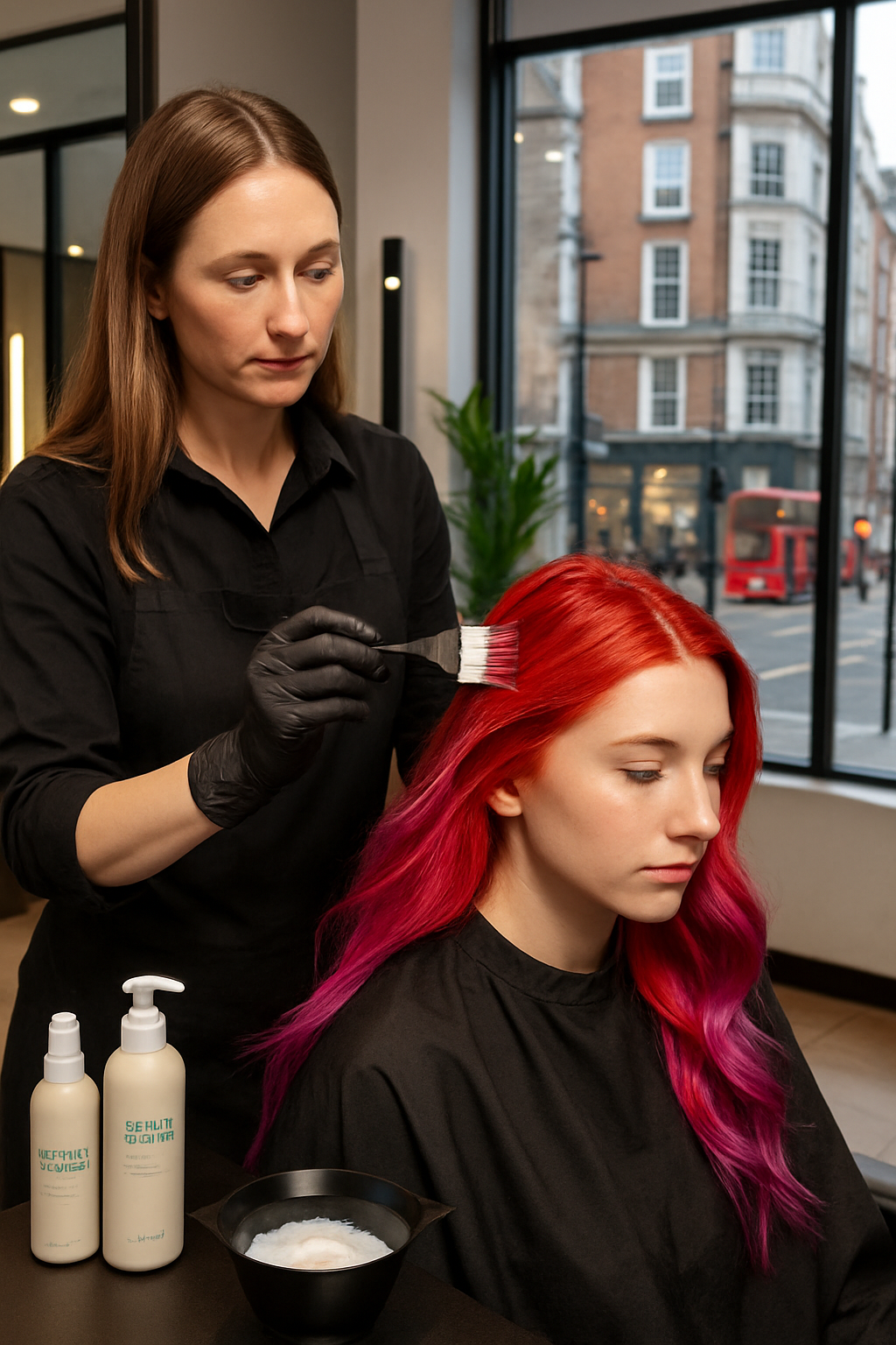 Professional color protection treatment