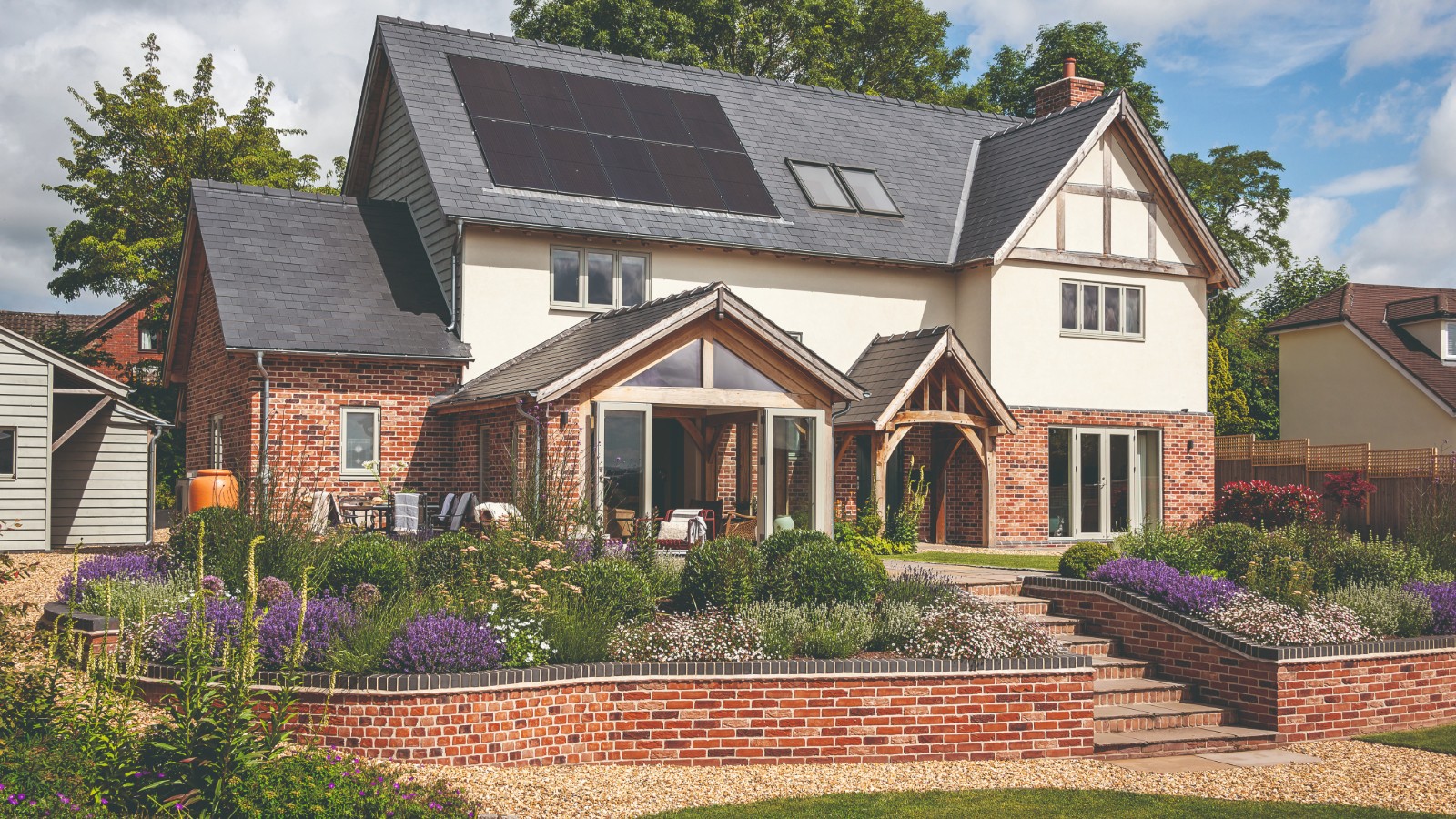 Modern home new roof with premium tile finish