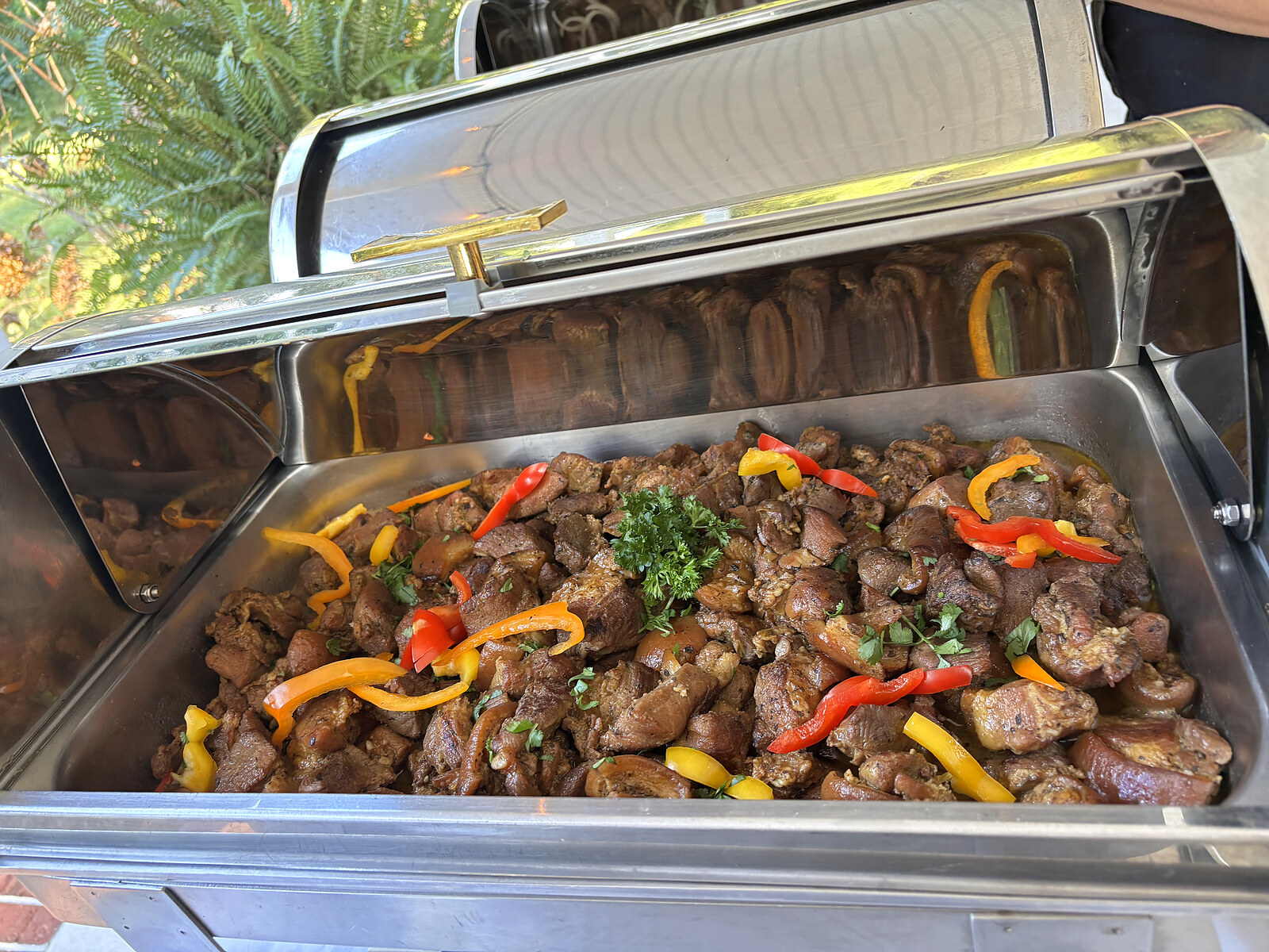 Braised Beef with Roasted Peppers