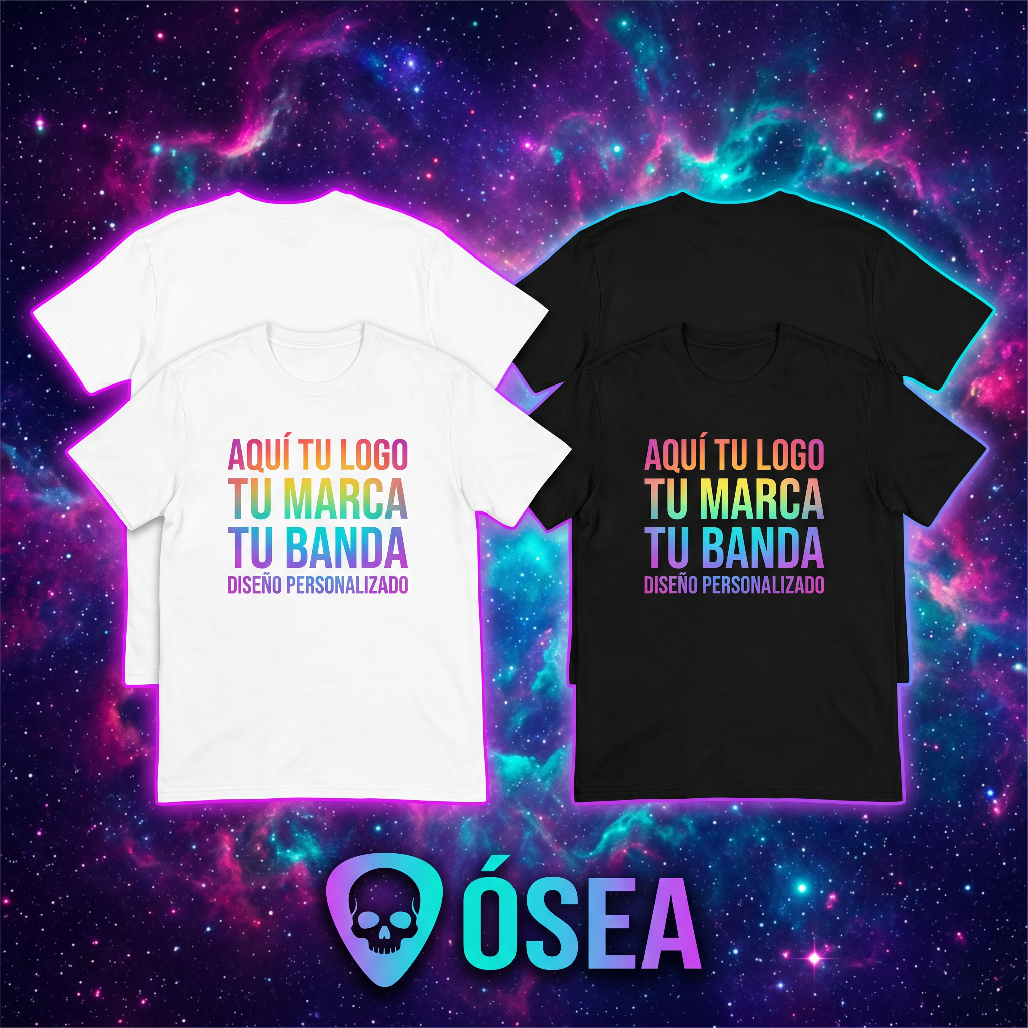 Remeras unisex personalizadas ÓSEA