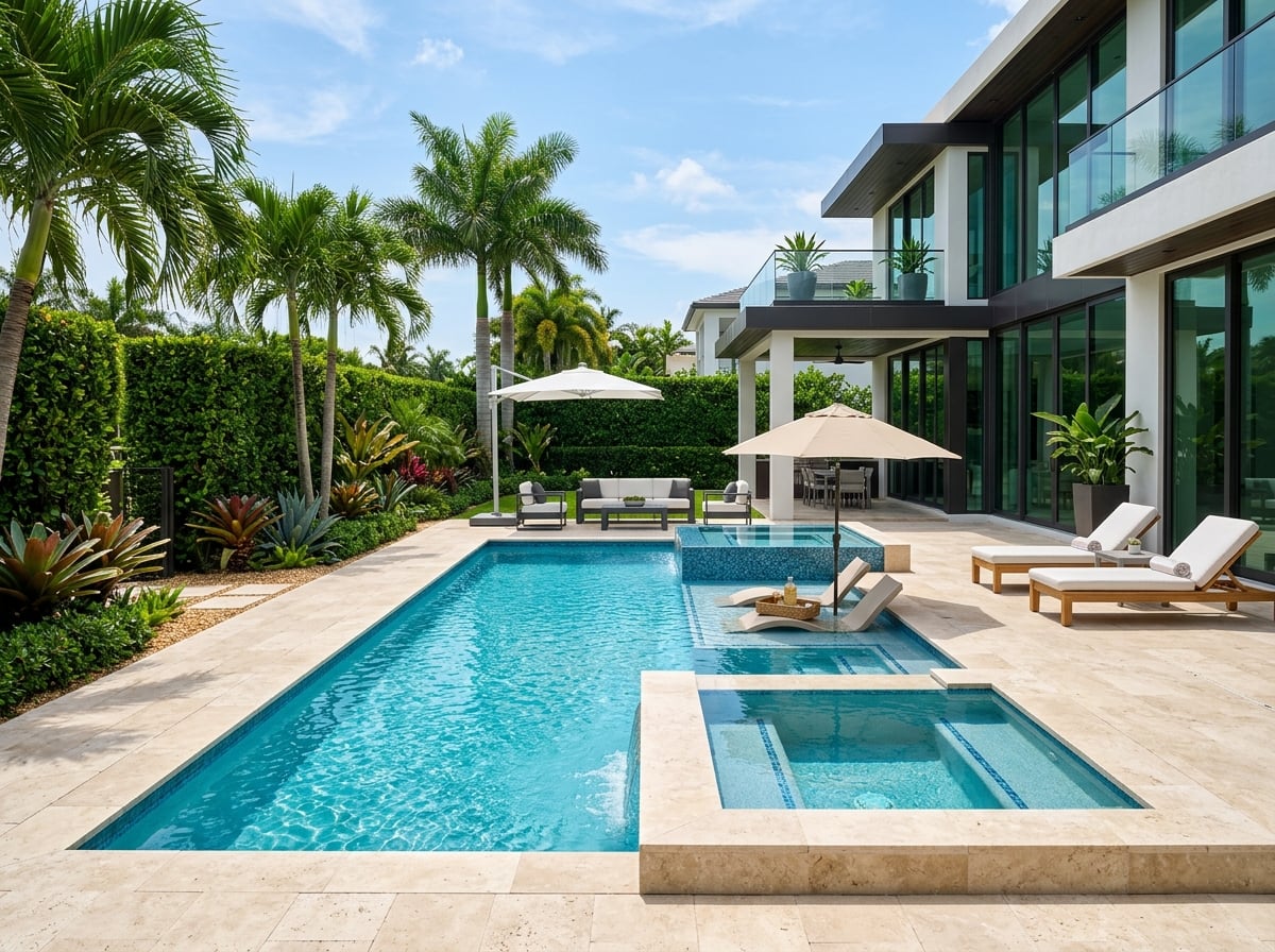Contemporary Spa & Pool