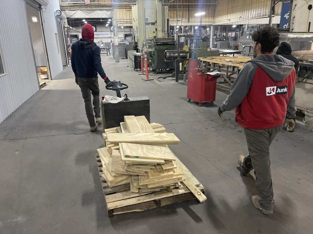 Commercial office cleanout in progress