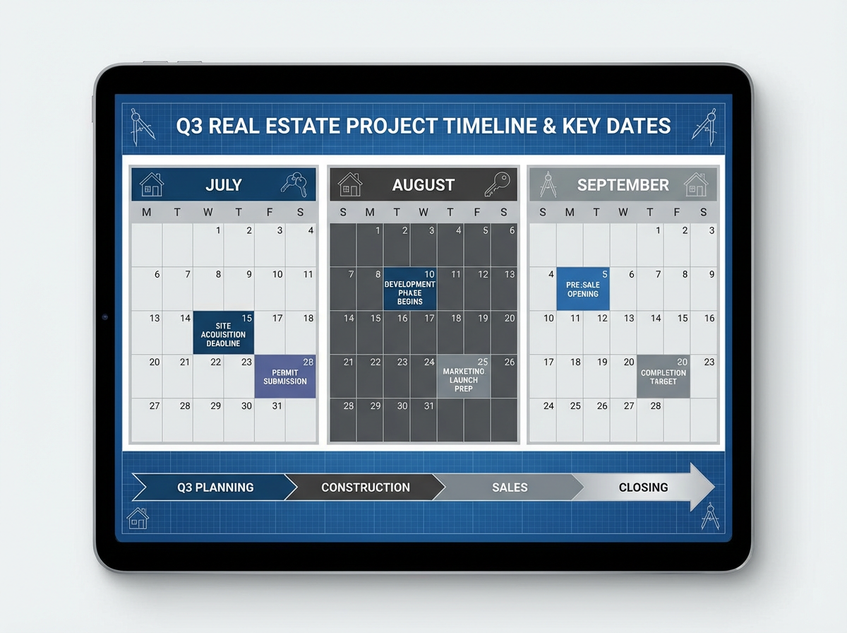 Calendar showing timeline