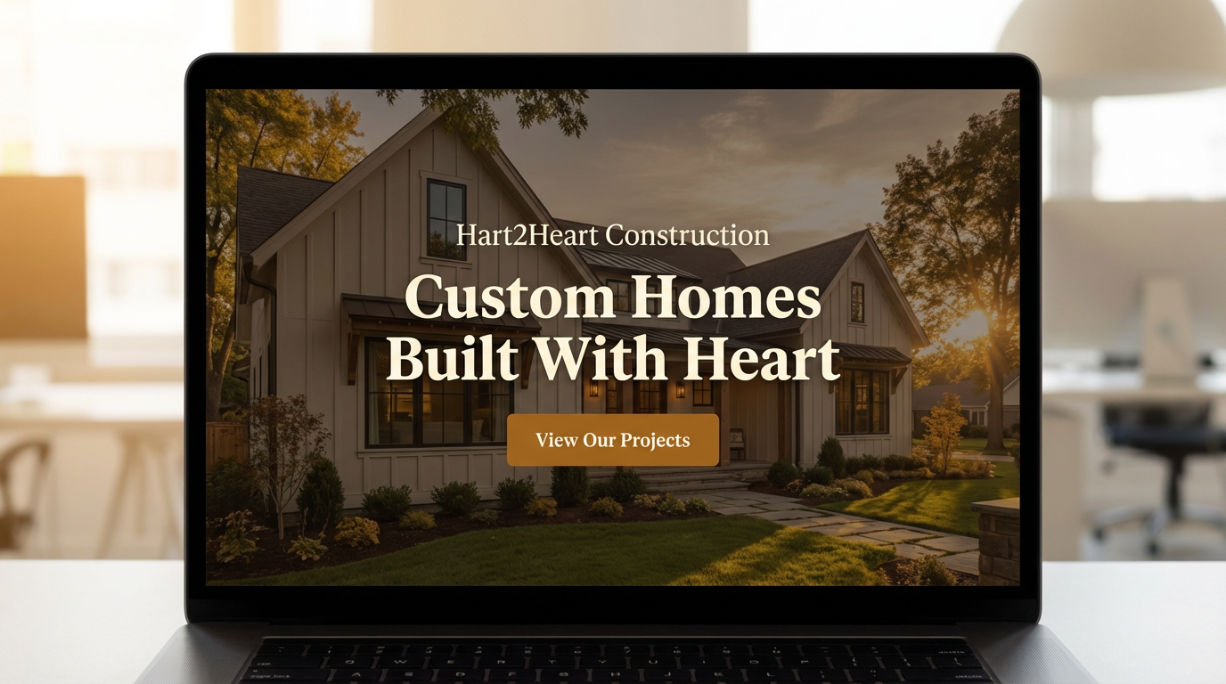 Live preview of Hart2Heart Construction demo website — General Contractor example