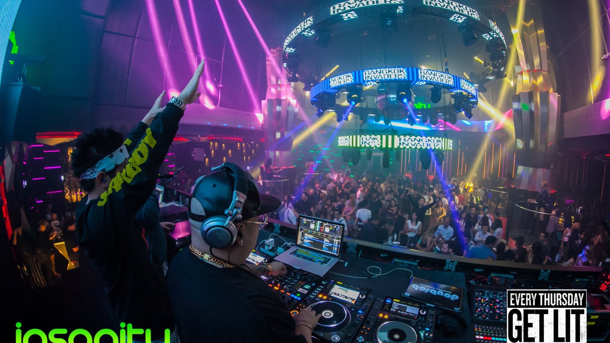 DJ at the decks at Insanity Bangkok