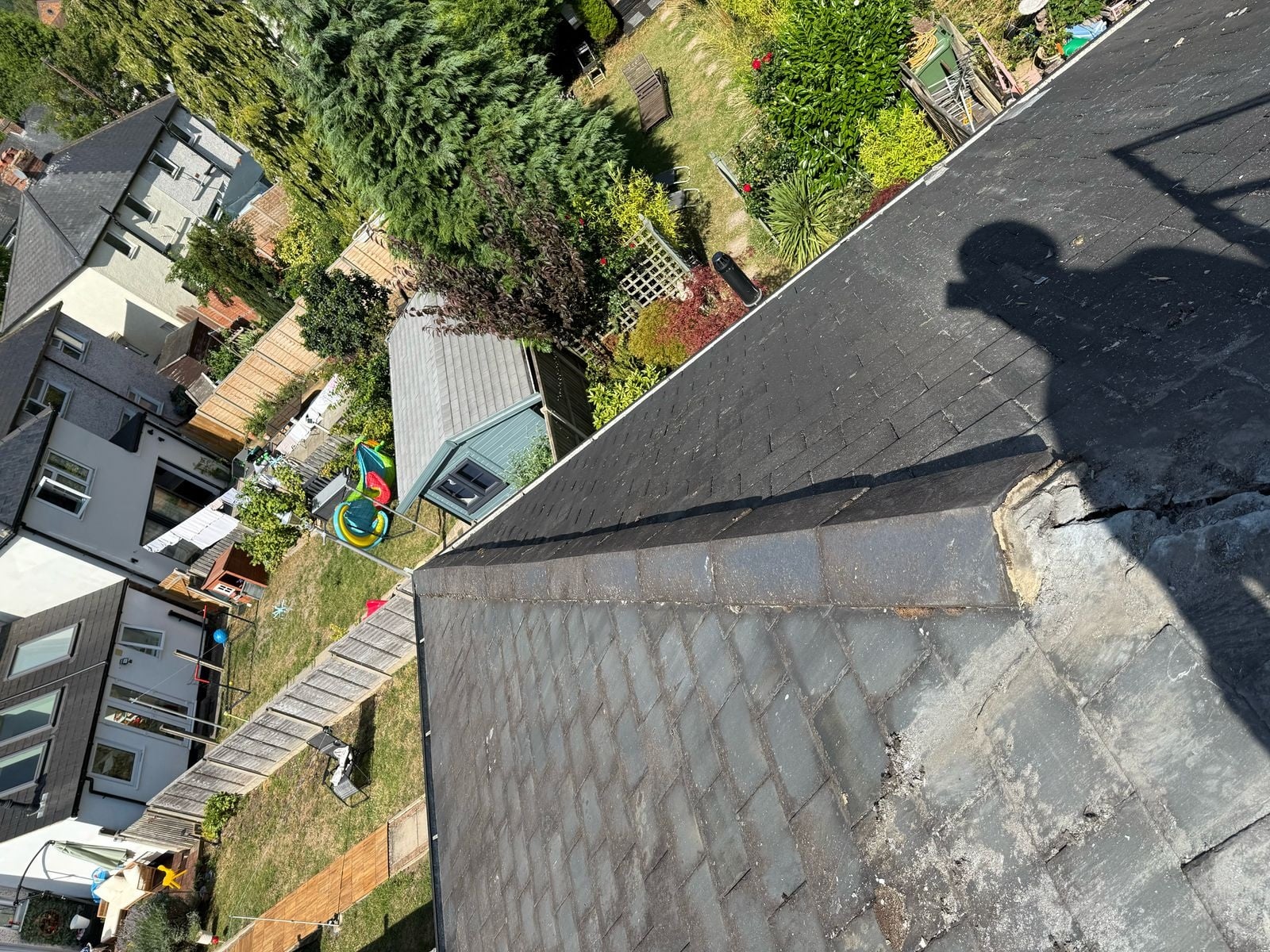 Completed dry ridge installation with uniform ridge line
