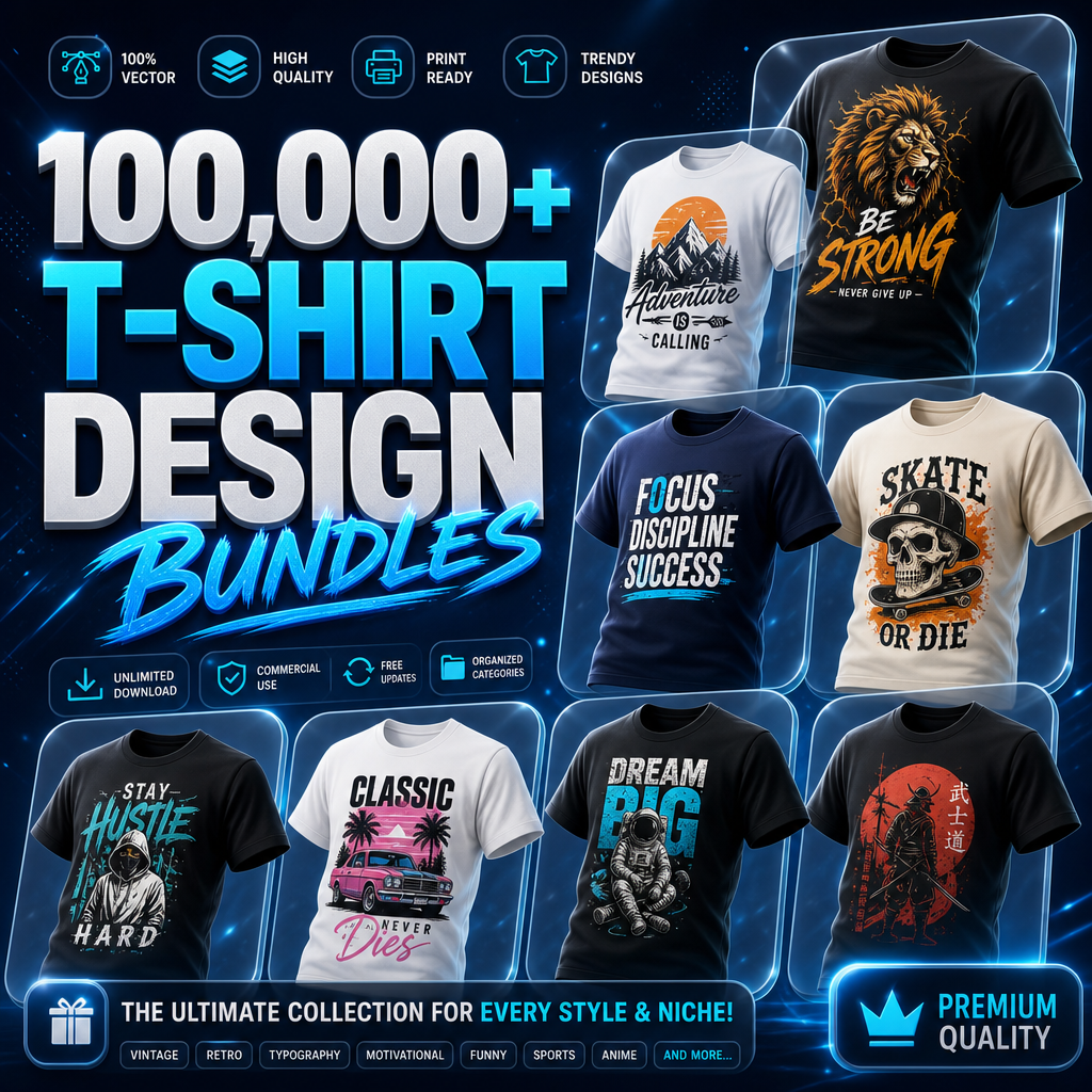 100,000+ T-Shirt Design Bundles