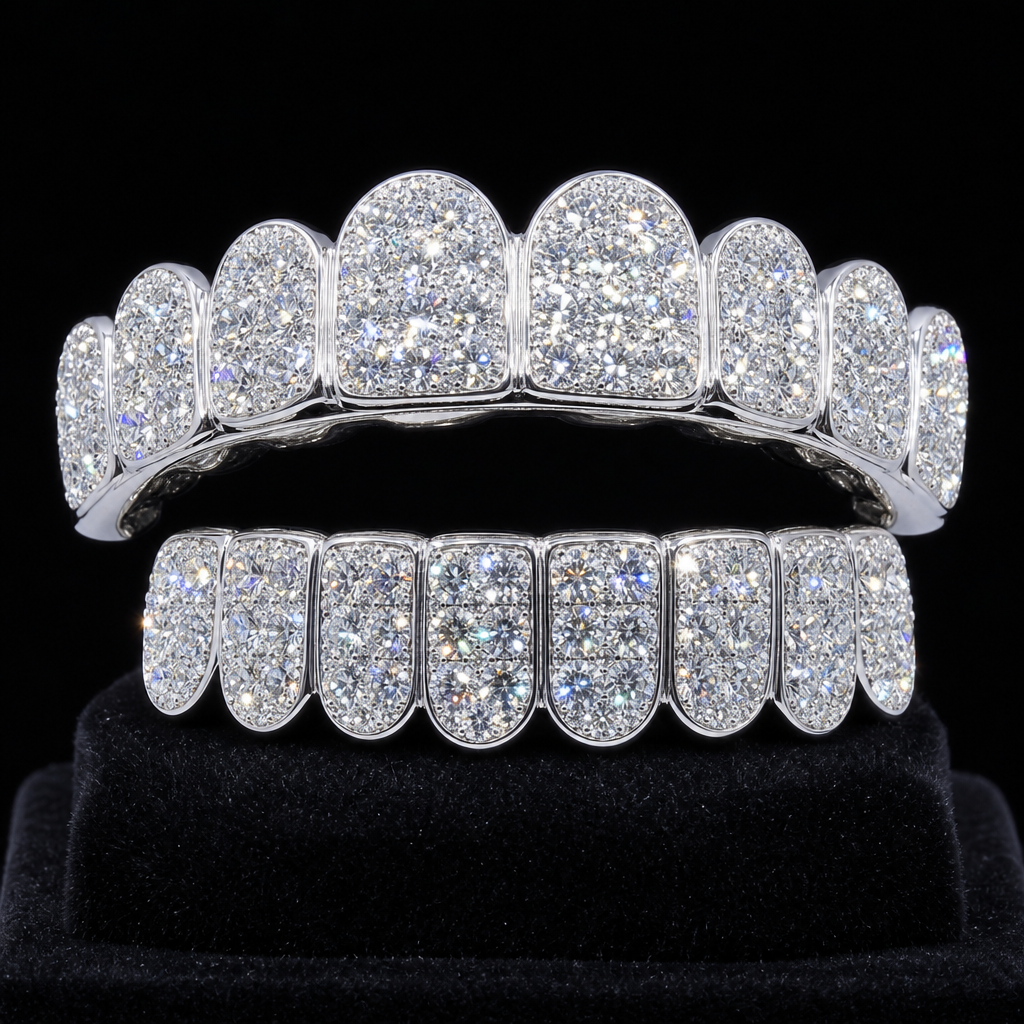 Moissanite Diamond Grillz Set
