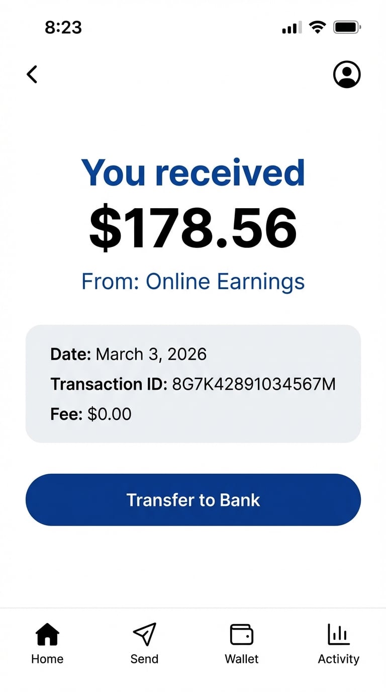 Payment received $178.56 on March 3