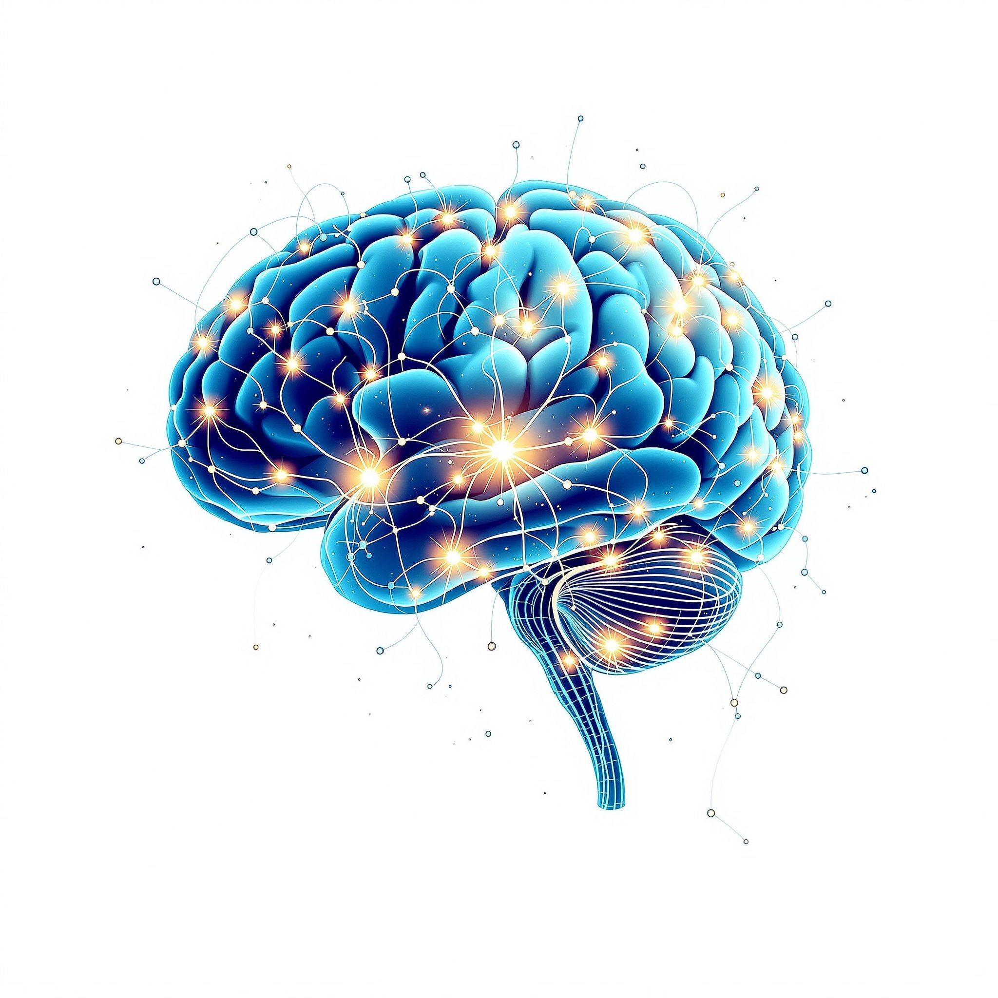 Brain with neural connections