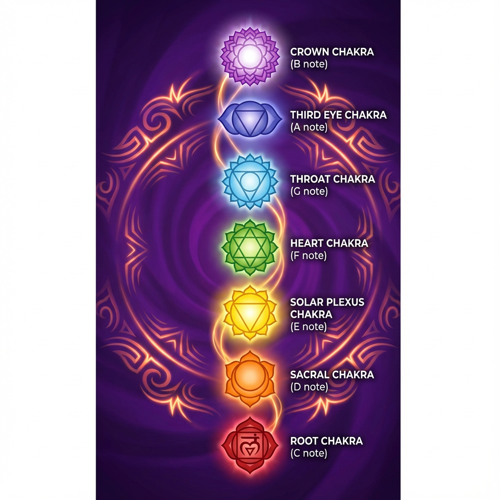 Chakras and notes alignment