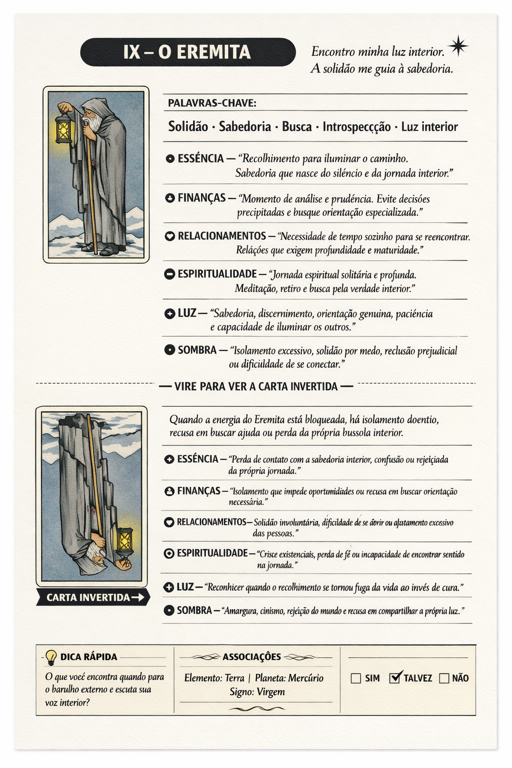 Carta O Eremita