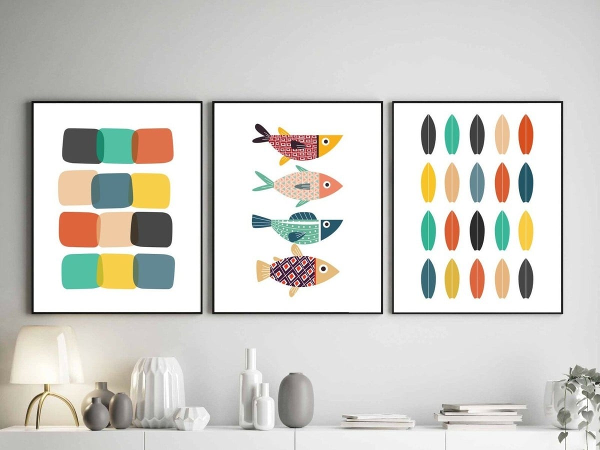 Abstract Geometric Wall Art Set