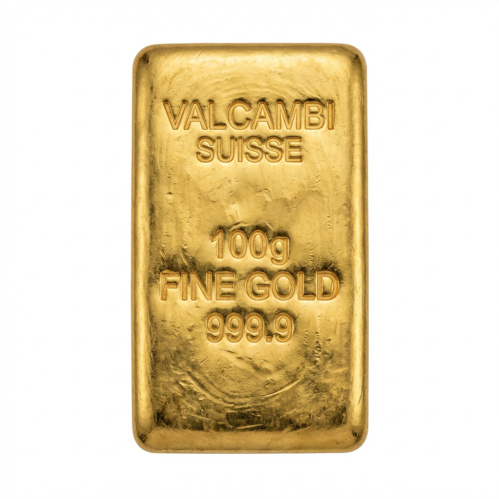 Valcambi 100 Gram Cast Gold Bar