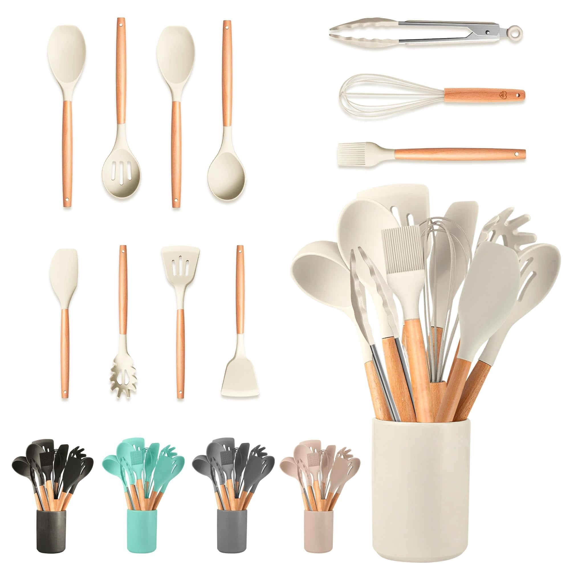 Kit 12 Utensílios de Cozinha em Silicone
