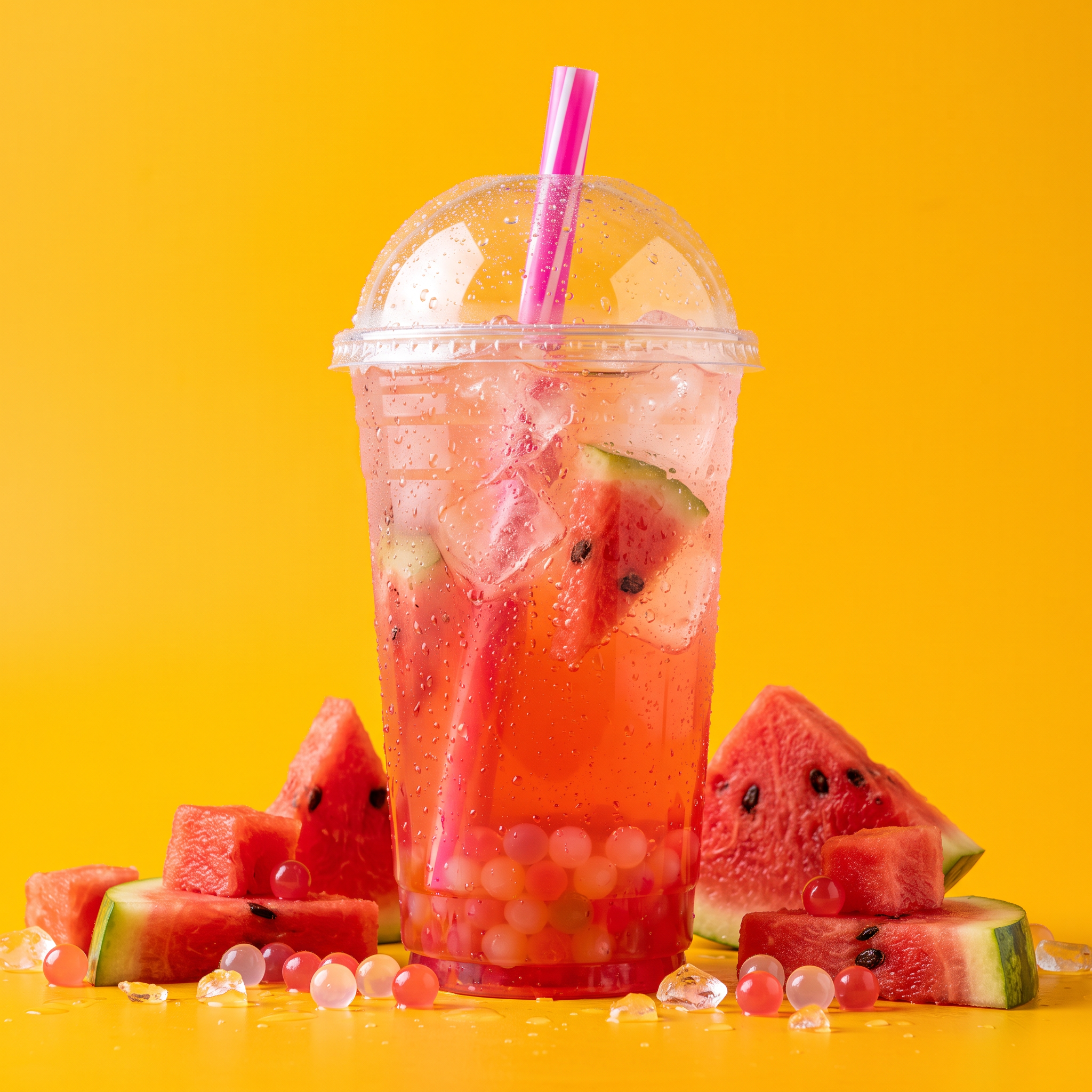Soda italiana Makumba Drink sabor Sandía con perlas explosivas