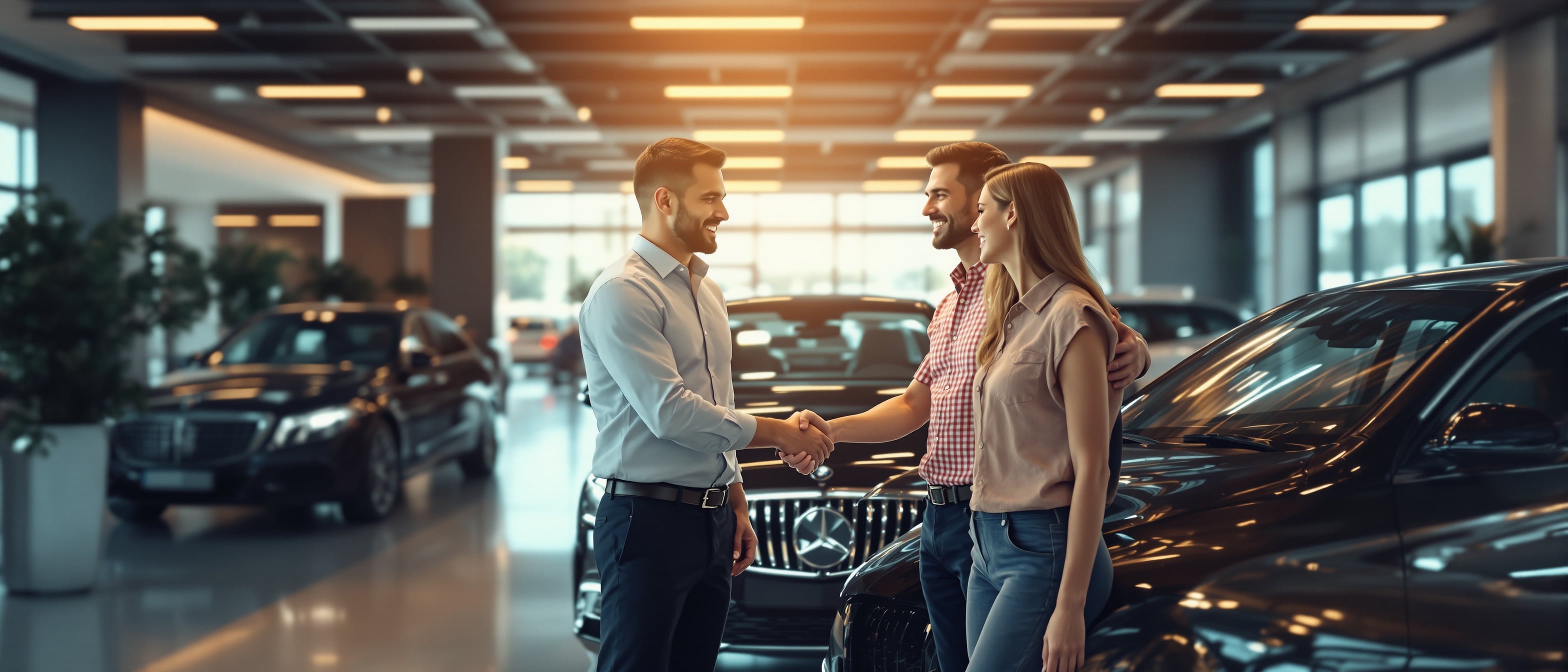 Conseiller et client dans le showroom AU PETIT GARAGE