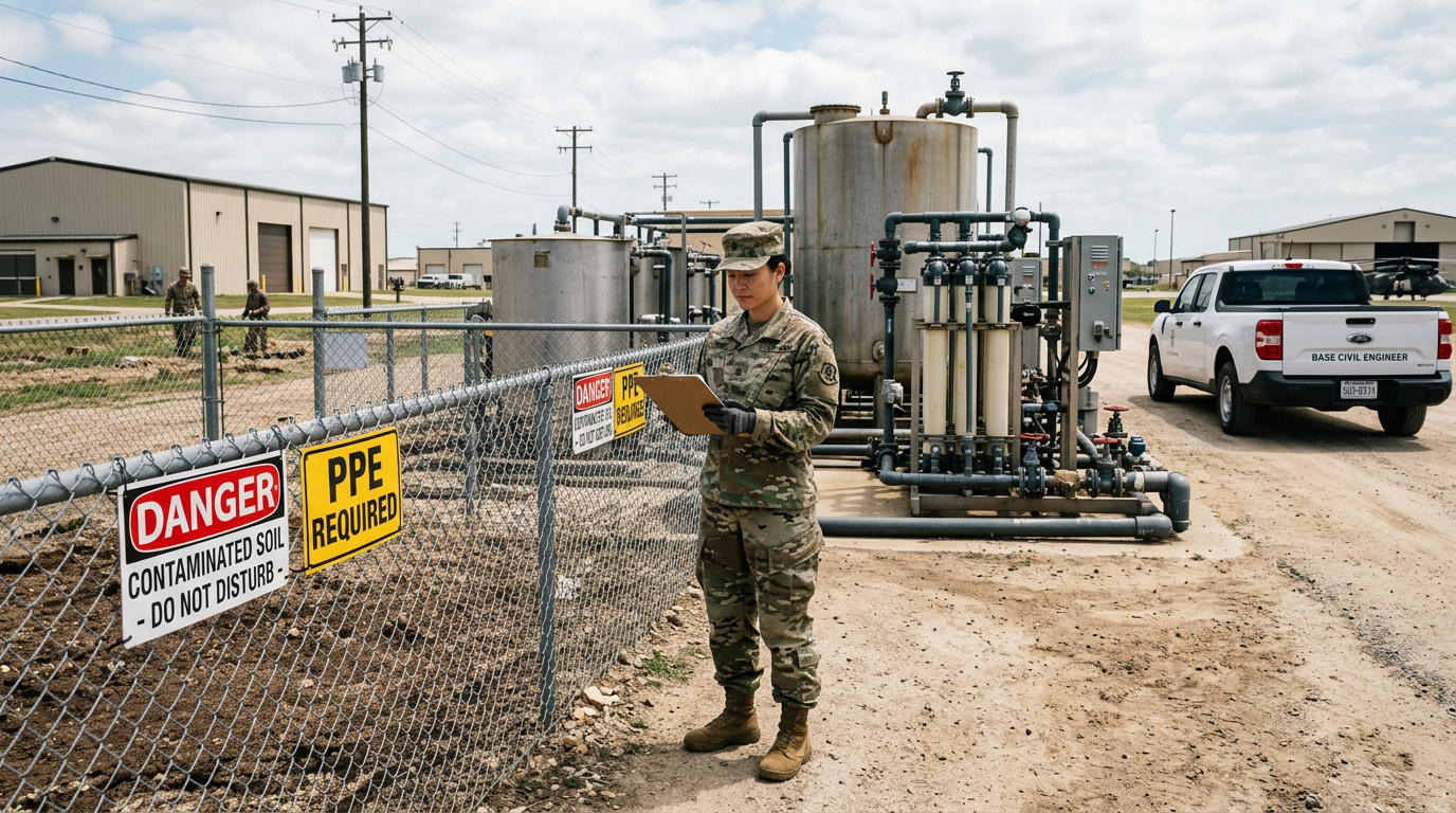 Contaminated base water & soil