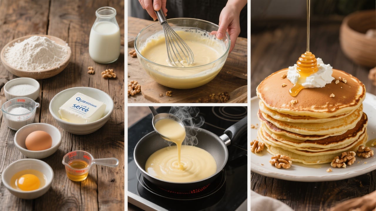 Pancakes Protéinés : Le Petit-Déjeuner Équilibré 2 Pancakes Protéinés : Recette Équilibrée et Gourmande