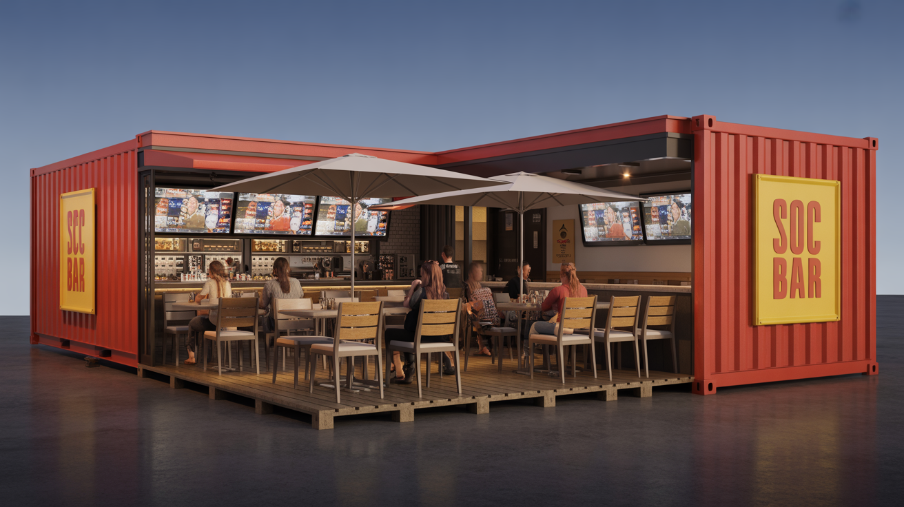 BelWings Model B - Core Franchise container sports bar