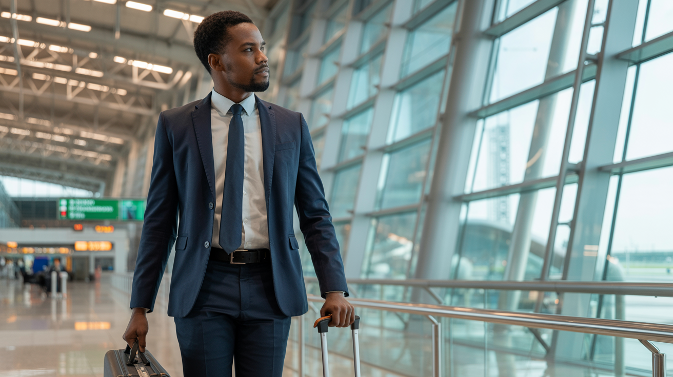 Professional at international airport