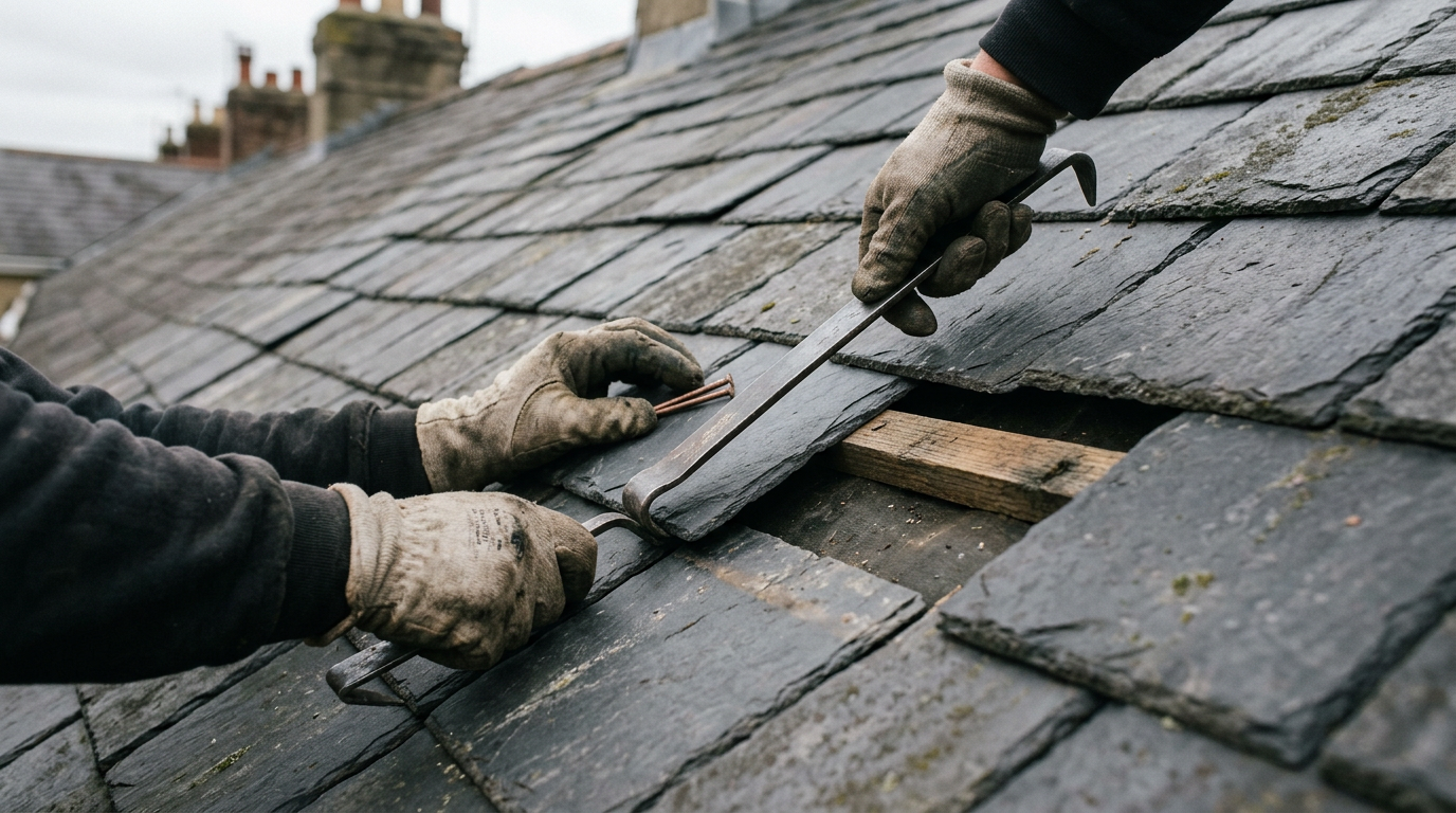 Roof Repairs & Replacements on a UK home by Welsh Roofing and Building