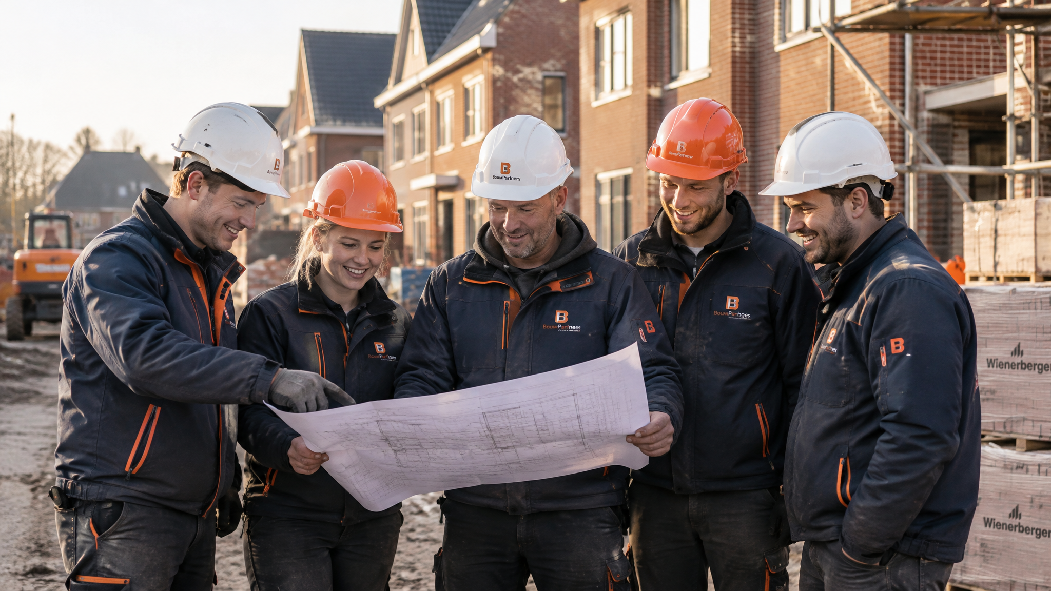 Cadirkaya team working together on a construction site