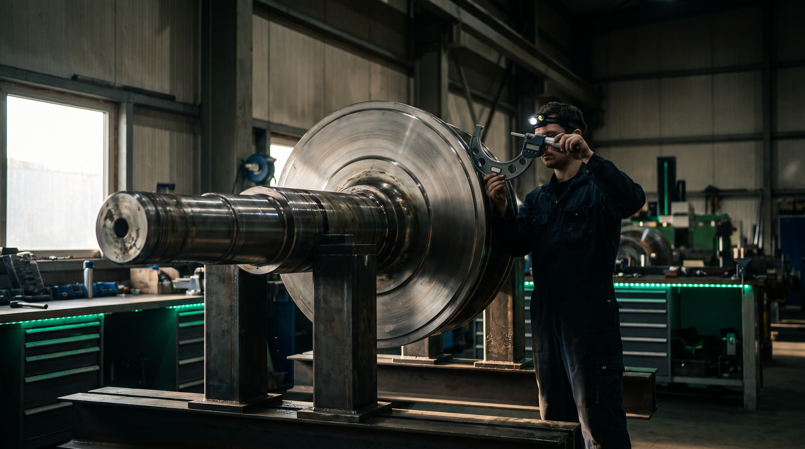 Industriell rotor i verkstadsmiljö