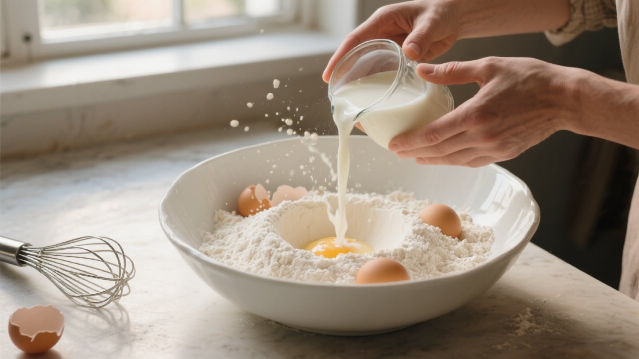 Crêpes Faciles: La Recette Inratable pour des Moments Gourmands 3 Recette de crêpes faciles dorées et légères servies au petit-déjeuner.