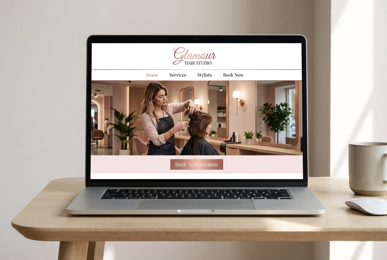 Glamour Hair Studio website preview