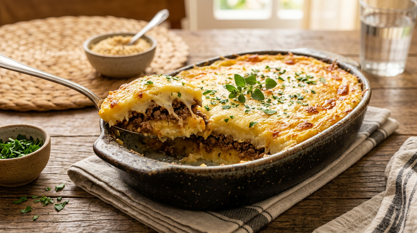 Brazilian Escondidinho de Carne (Cassava Shepherd's Pie)