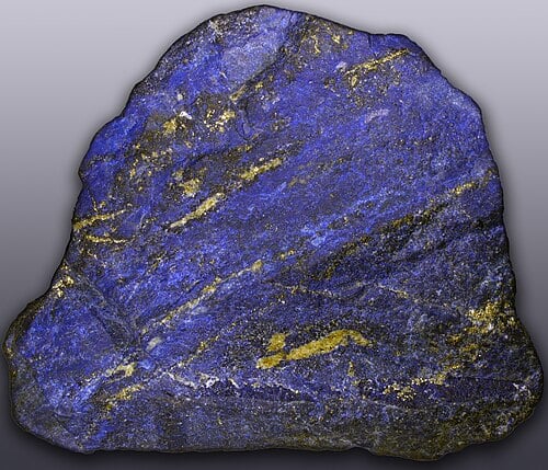 Deep blue lapis lazuli with gold pyrite flecks