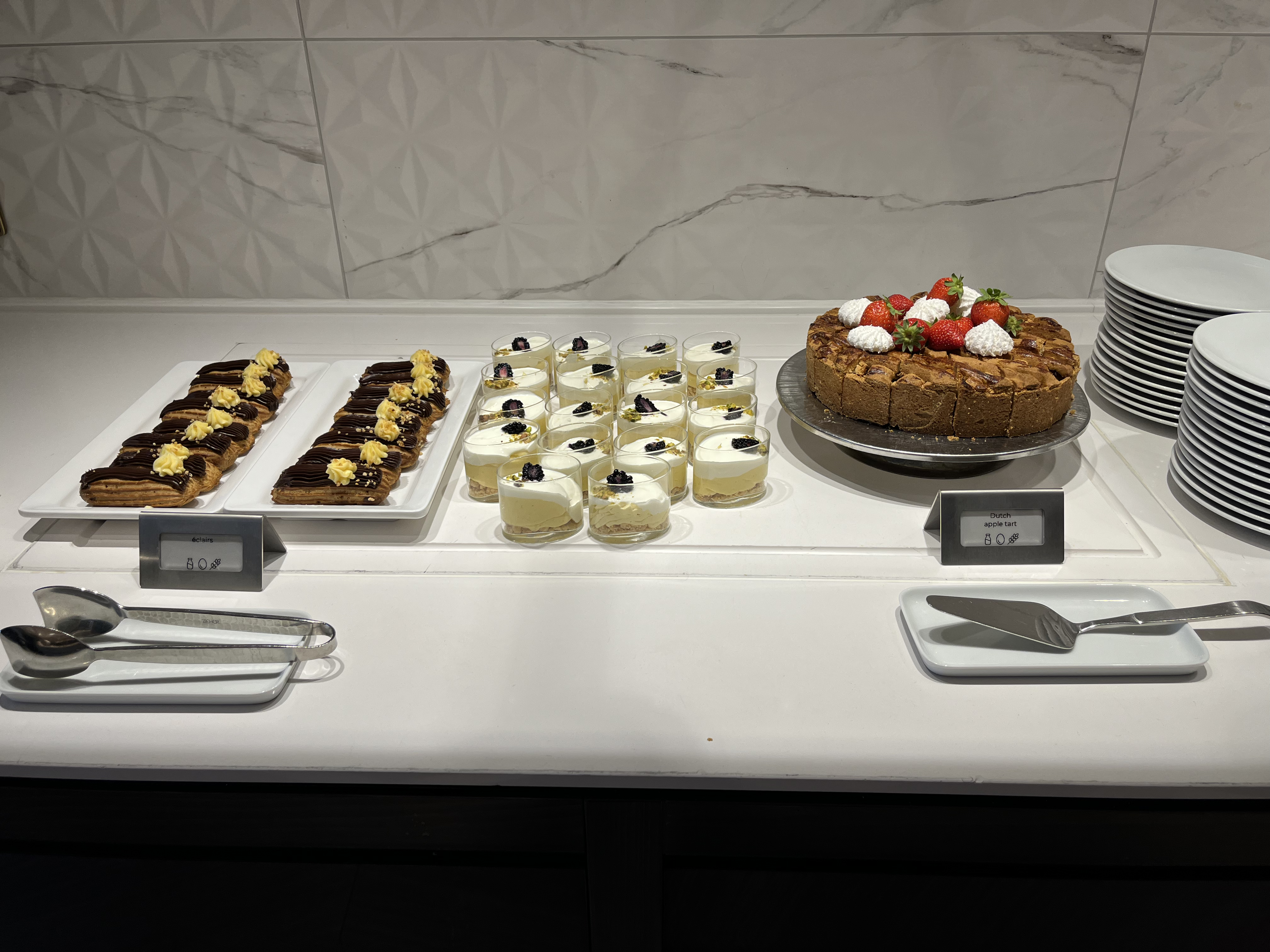 Luxury buffet setup with 5-Star Signs digital displays