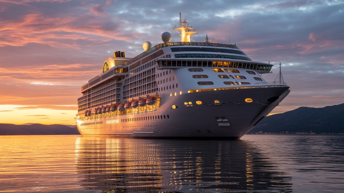 Luxury floating hotel anchored in Vancouver's Burrard Inlet