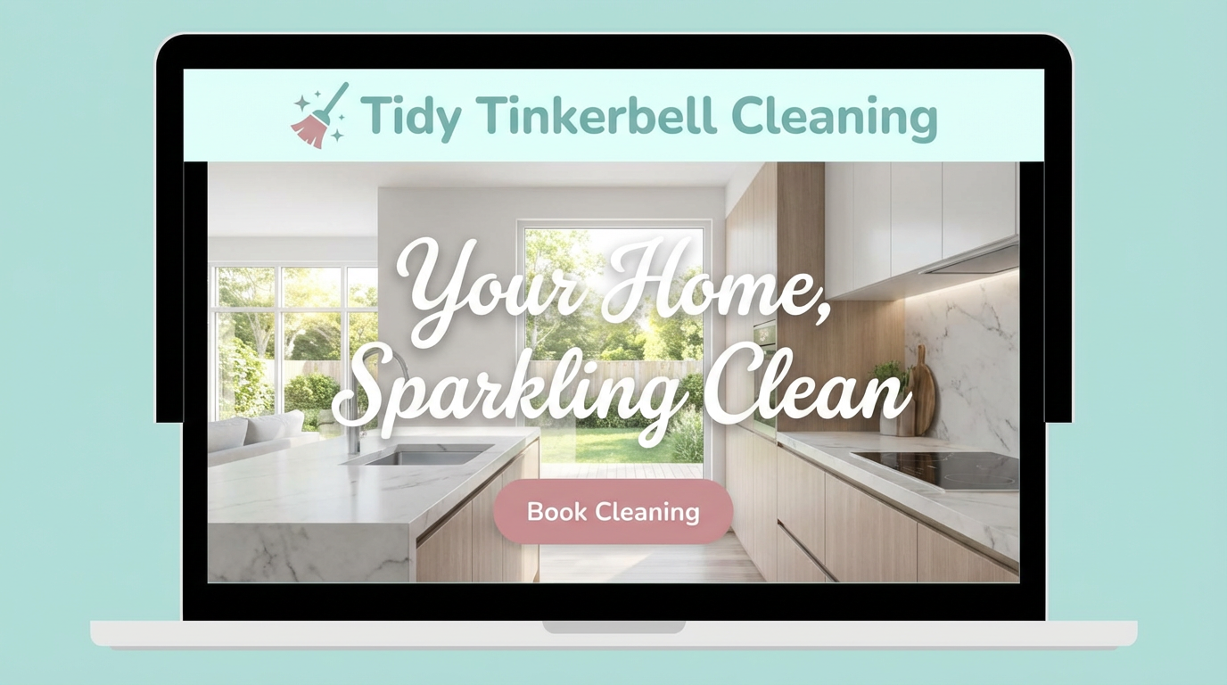Live preview of Tidy Tinkerbell Cleaning demo website — Cleaning example