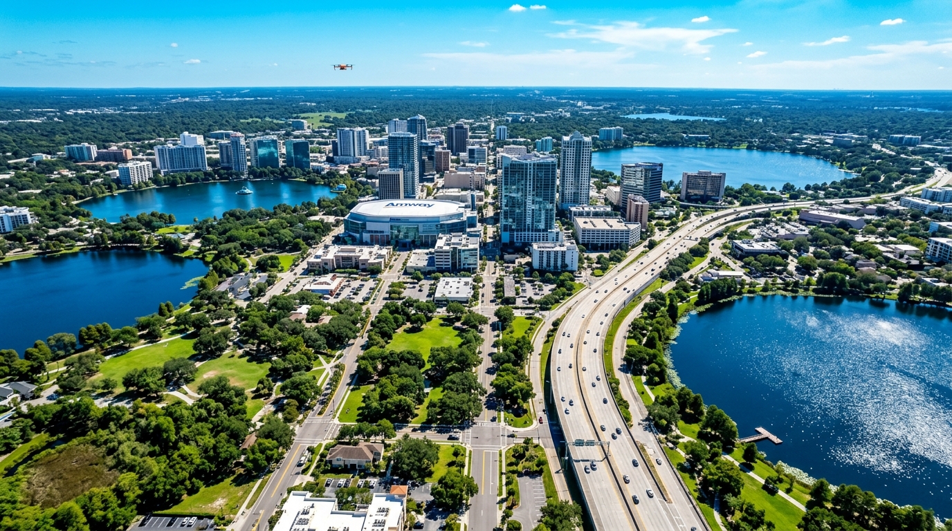 Aerial view of Central Florida — NorthStar Drone Co. service area