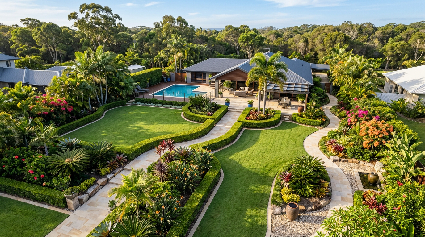 Beautiful maintained garden in Noosa